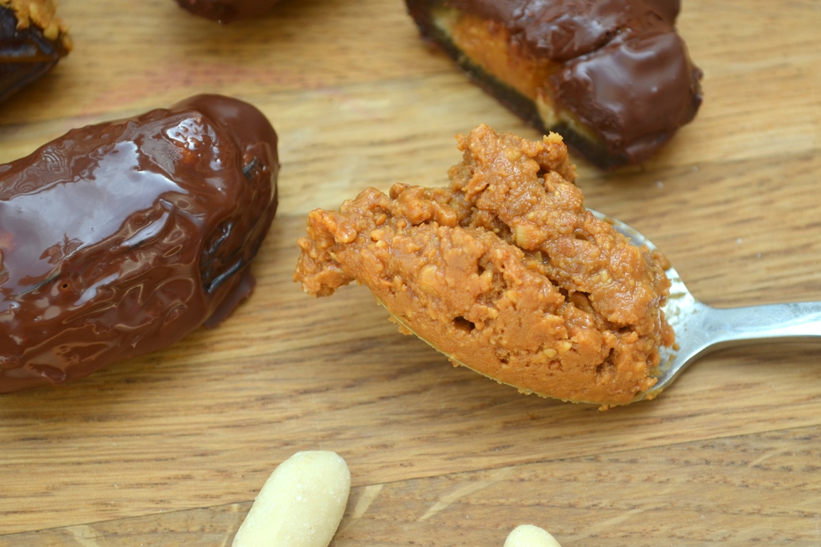 Homemade Peanut Butter (and PB-filled Medjoul Dates)