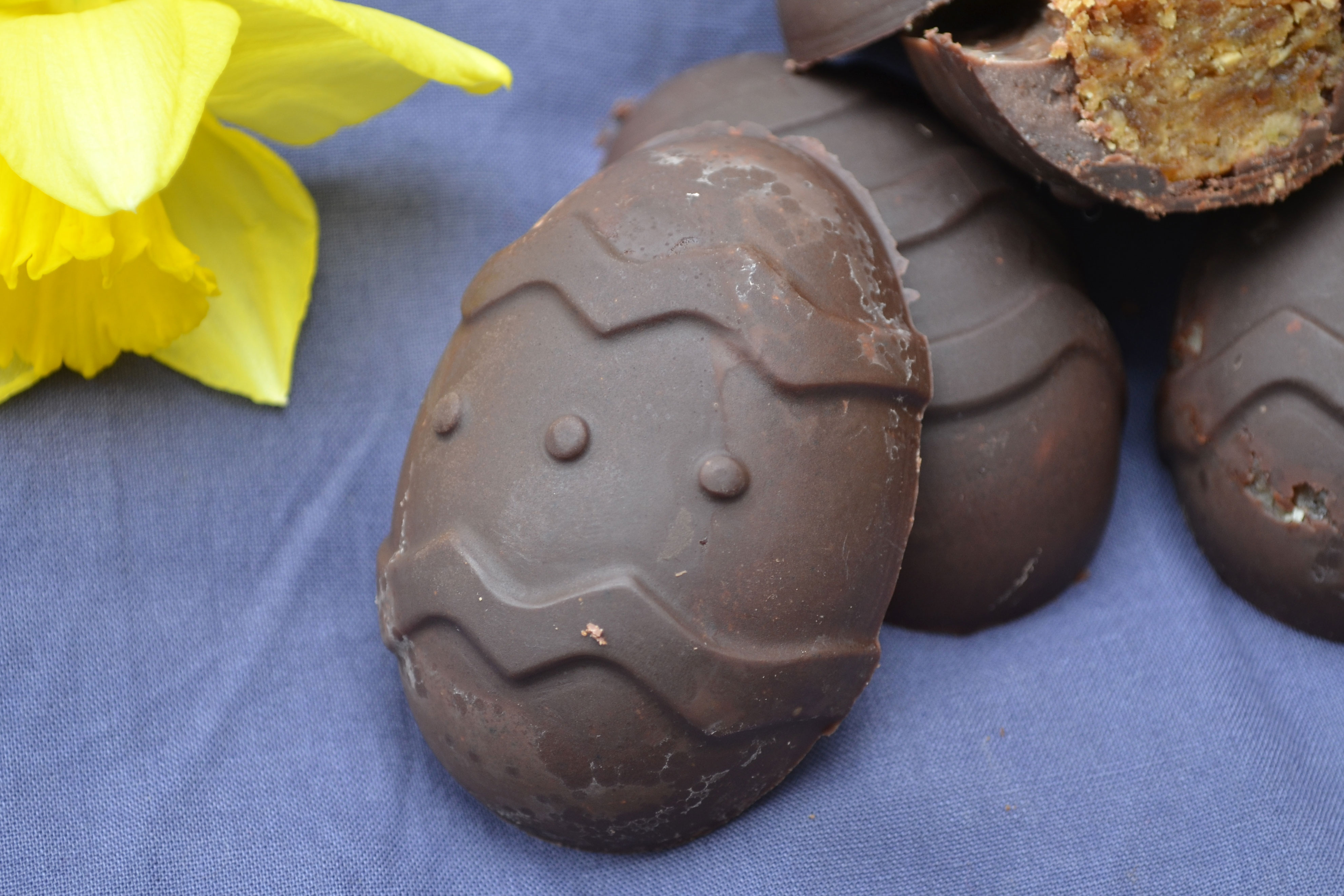 Chocolate Easter Eggs with Three Fillings (Vegan and Refined Sugar Free